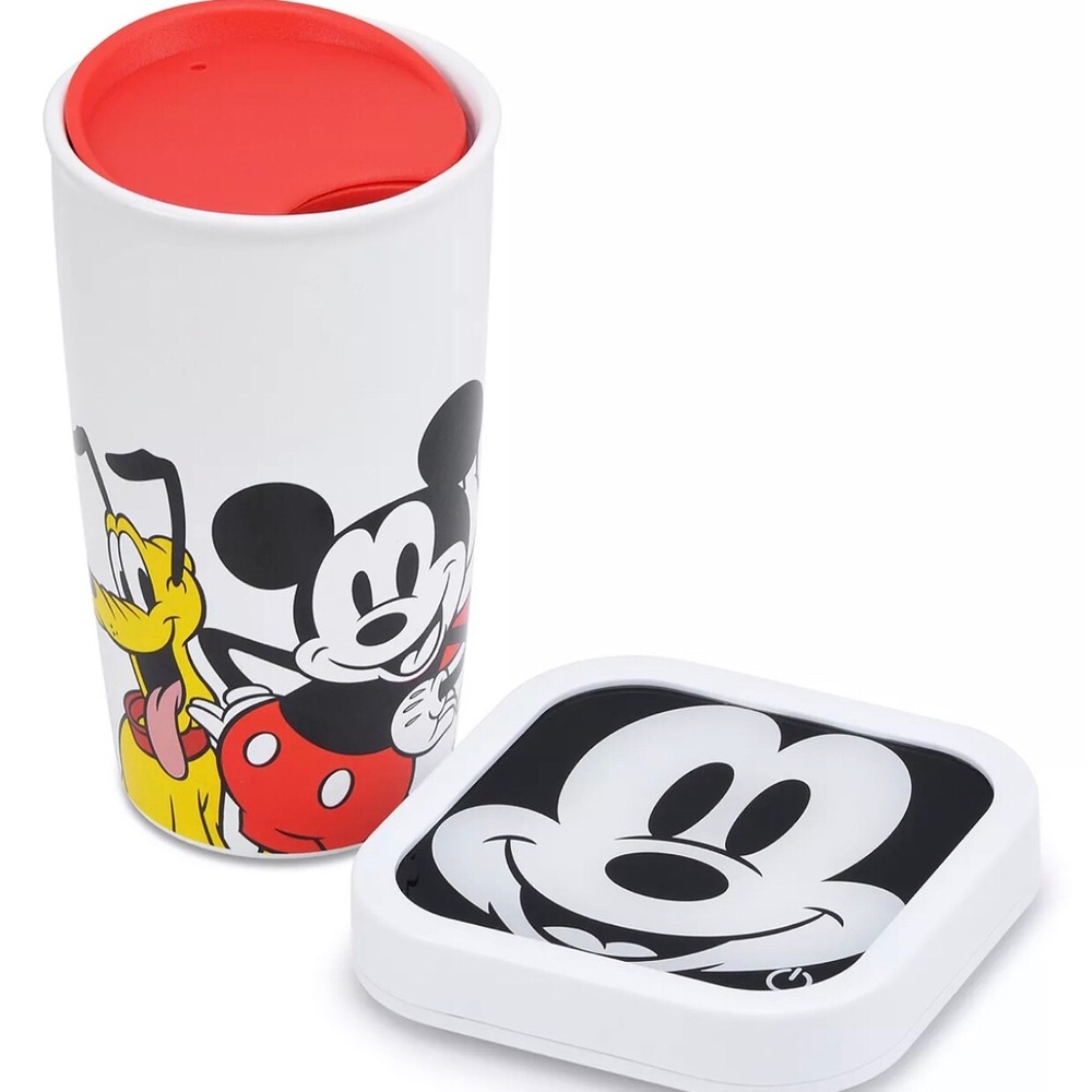 NEW In Box Disney Mickey & Friends Ceramic Mug Warmer Travel Mug With Lid 16 Oz